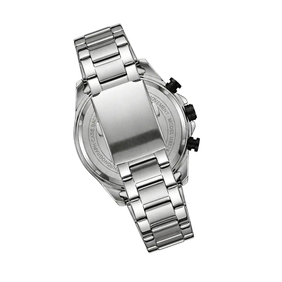 Reloj Analogo Curren KRED391901 para Hombre en Acero Color Plateado - Negro 2