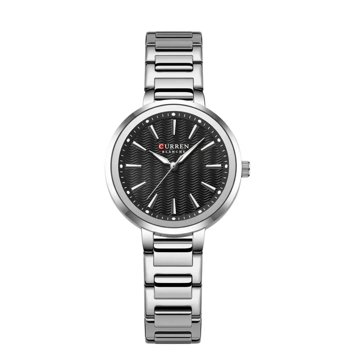Reloj Analogo Curren KREE3801 para Mujer en Acero Color Plateado - Negro 1
