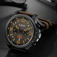 Reloj Analogo Curren KREC080102 para Hombre en Cuero Color Marrón - Negro - Miniatura 5