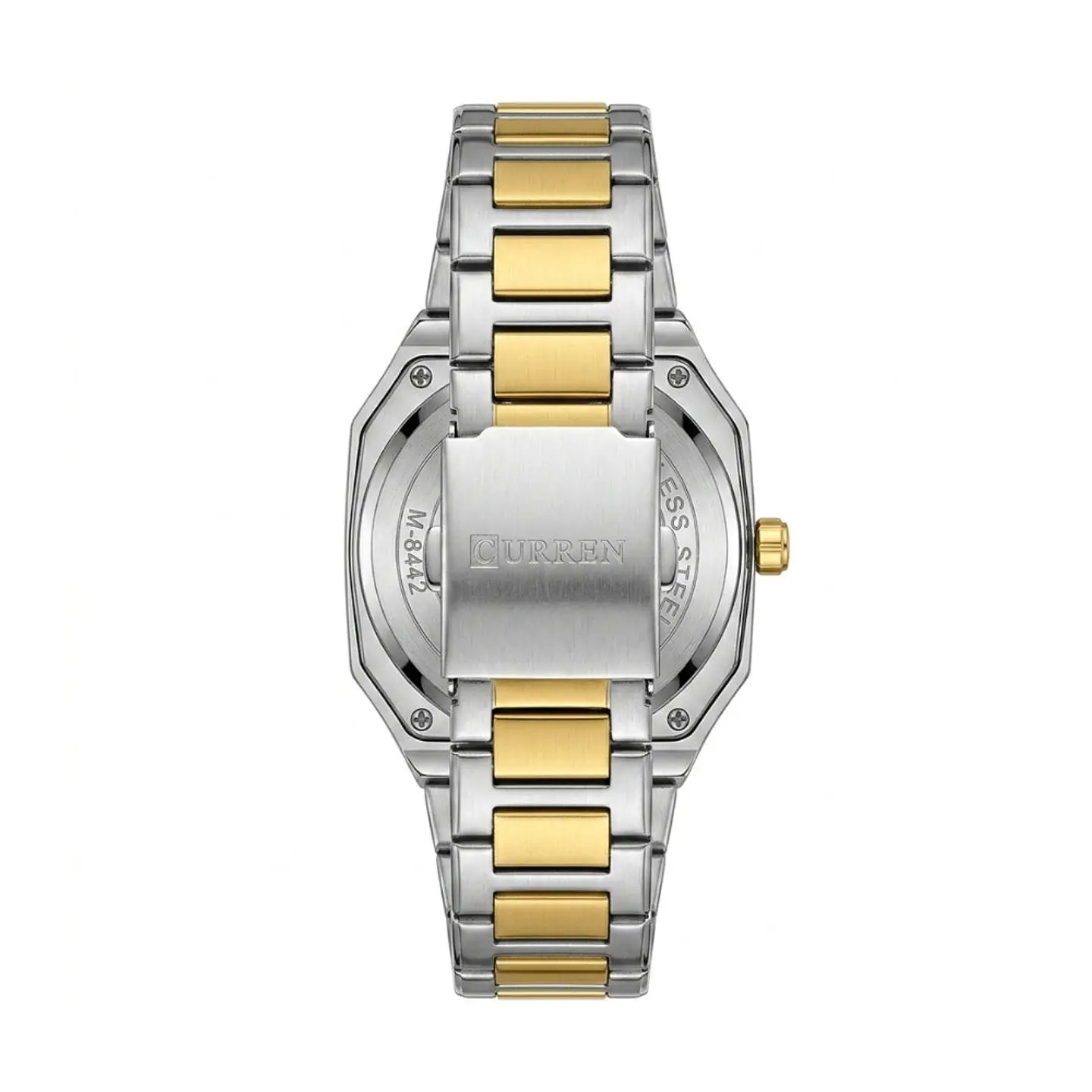 Reloj Analogo Curren KREE0401 para Hombre en Acero Color Dorado - Verde 2