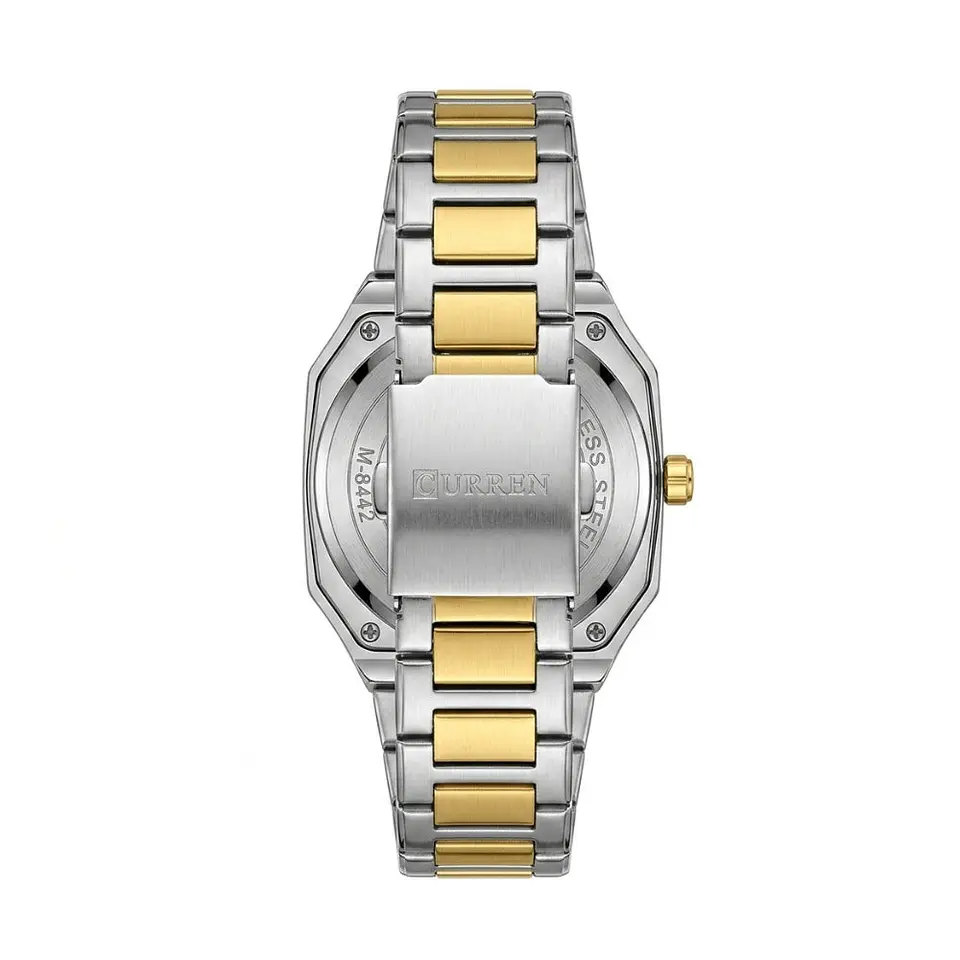 Reloj Analogo Curren KREE0401 para Hombre en Acero Color Dorado - Verde 2