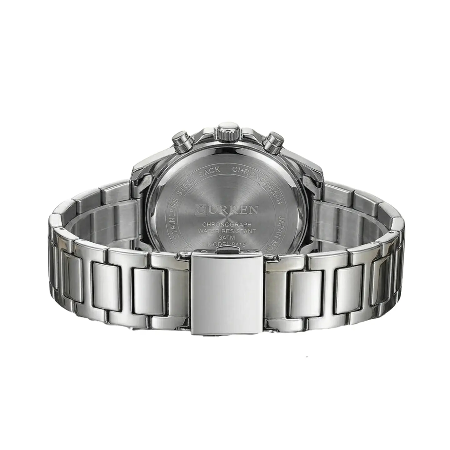 Reloj Analogo Curren KREE2902 para Hombre en Acero Color Plateado - Verde 2