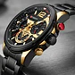 Reloj Analogo Curren KRED331801 para Hombre en Acero Color Negro - Dorado - Miniatura 4