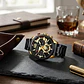 Reloj Analogo Curren KRED331801 para Hombre en Acero Color Negro - Dorado - Miniatura 5
