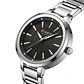 Reloj Analogo Curren KREE3801 para Mujer en Acero Color Plateado - Negro - Miniatura 3