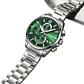 Reloj Analogo Curren KREE2902 para Hombre en Acero Color Plateado - Verde - Miniatura 4