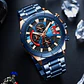Reloj Analogo Curren KRED42003 para Hombre en Acero Color Azul - Dorado - Miniatura 5