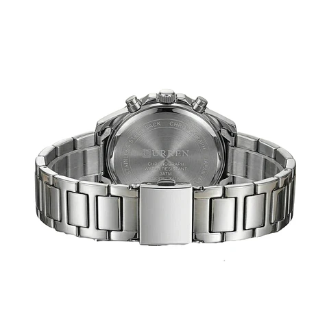 Reloj Analogo Curren KREE2902 para Hombre en Acero Color Plateado - Verde