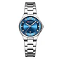 Reloj Analogo Curren KREE3302 para Hombre en Acero Color Plateado - Azul - Miniatura 1
