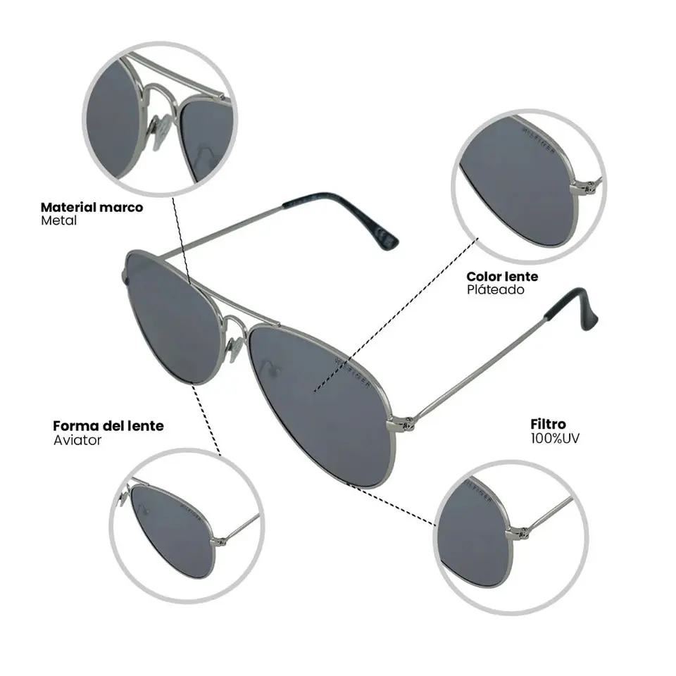 Gafas de Sol TOMMY HILFIGER OUTLOOK X67109 Gris Espejado Hombre Talla 58mm 6