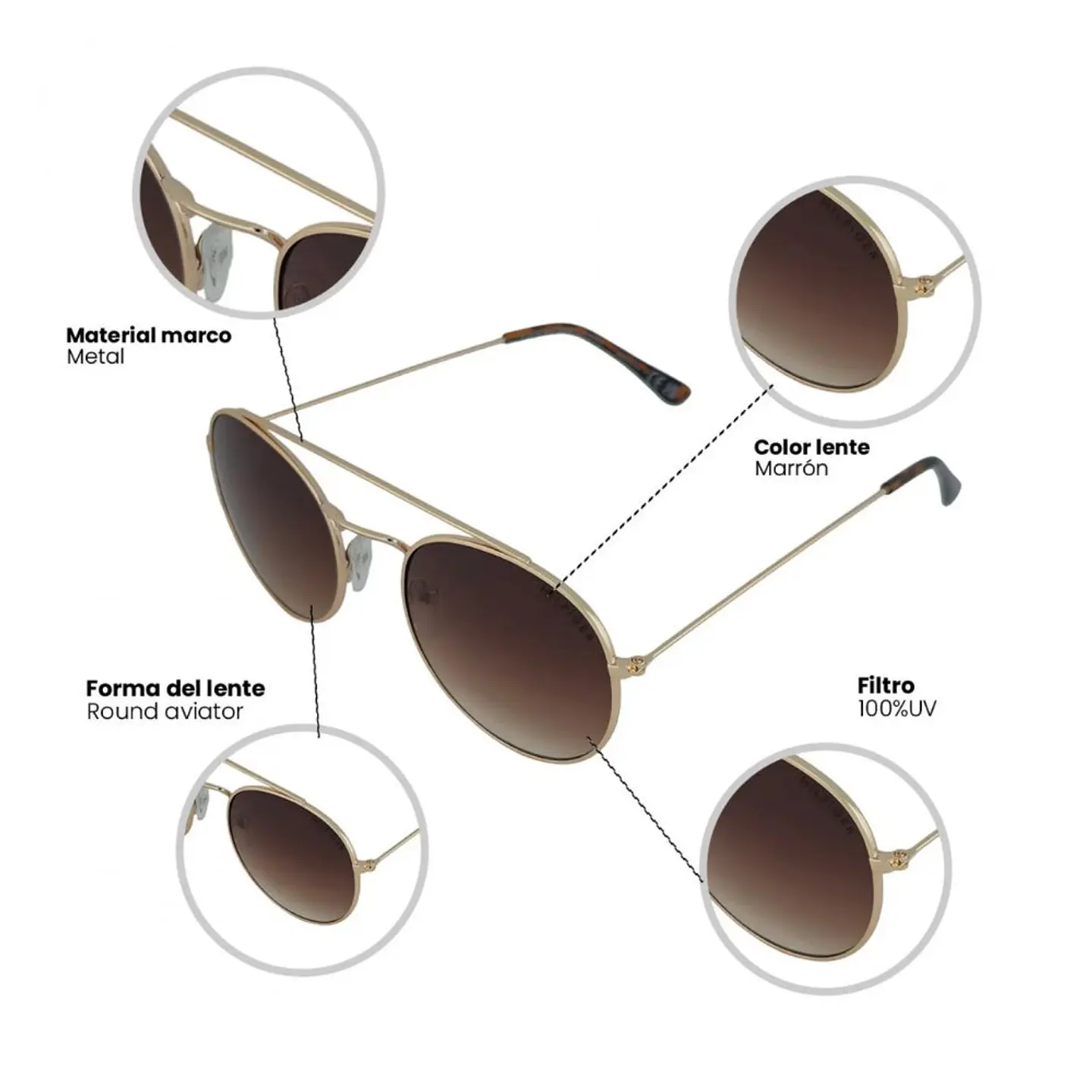 Gafas de Sol TOMMY HILFIGER OUTLOOK X64011 Marron Unisex Talla 53mm 5