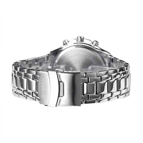 Reloj Analógica Curren KRE02192001 Para Hombre en Acero Color Plateado