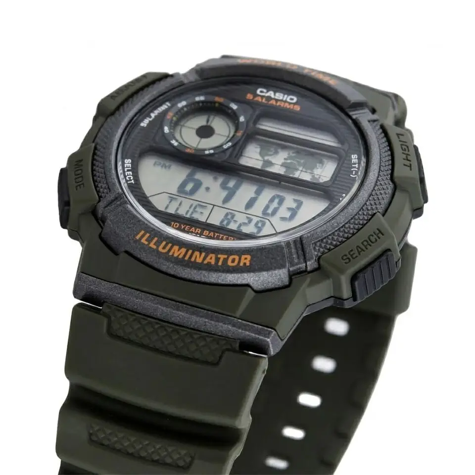 Reloj Digital Casio AE_1000W_3AV Para Hombre en Resina Color Negro 4