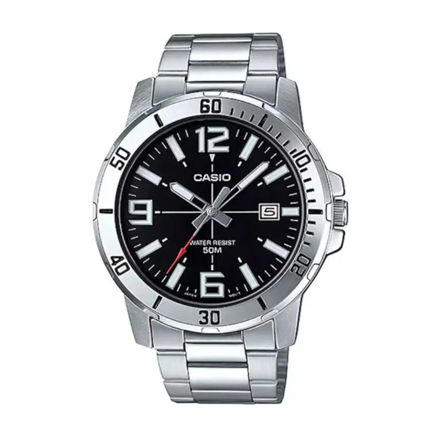 Reloj Analogo Casio MTP-VD01D-1BVUDF Para Hombre en Acero Color Plateado 1