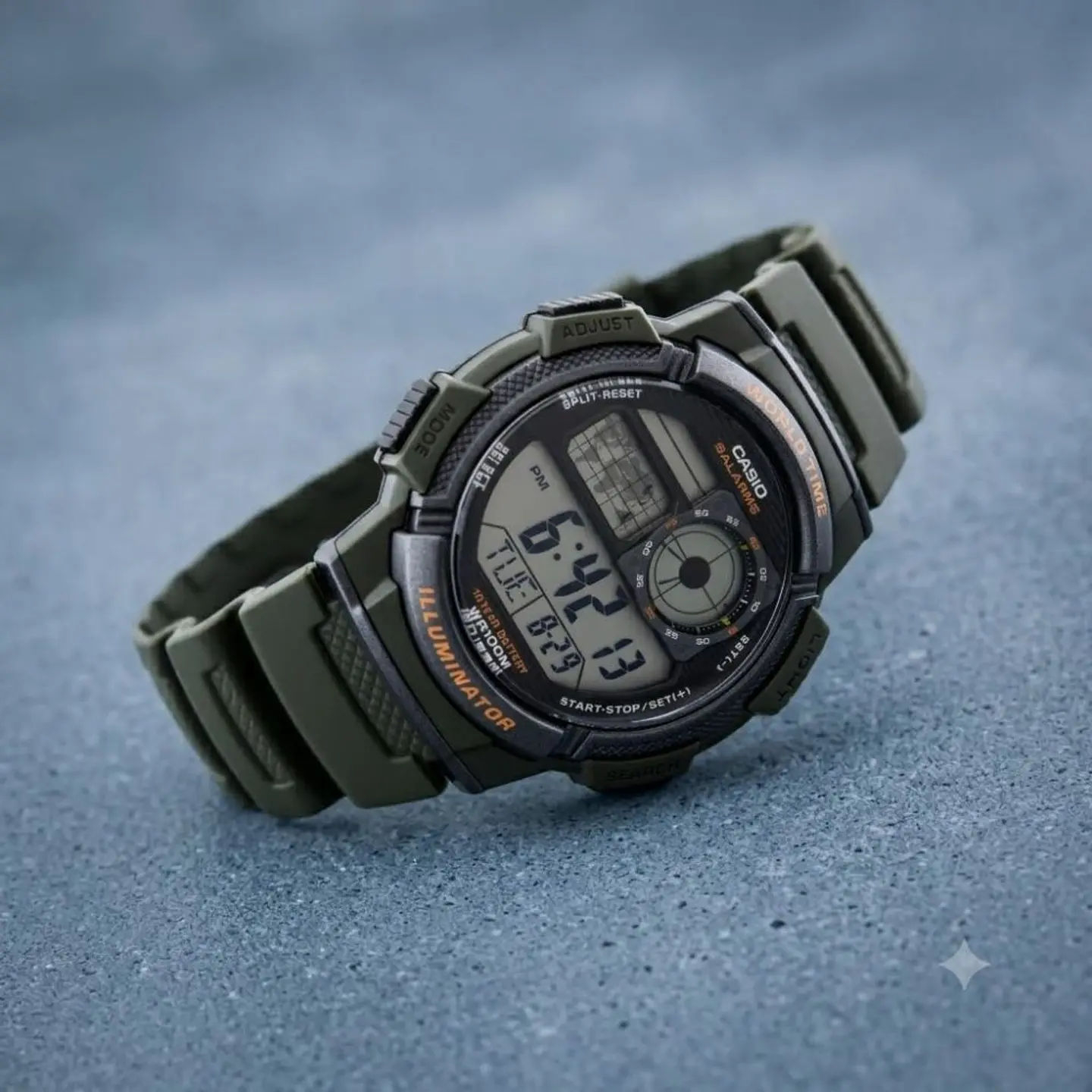 Reloj Digital Casio AE_1000W_3AV Para Hombre en Resina Color Negro 5