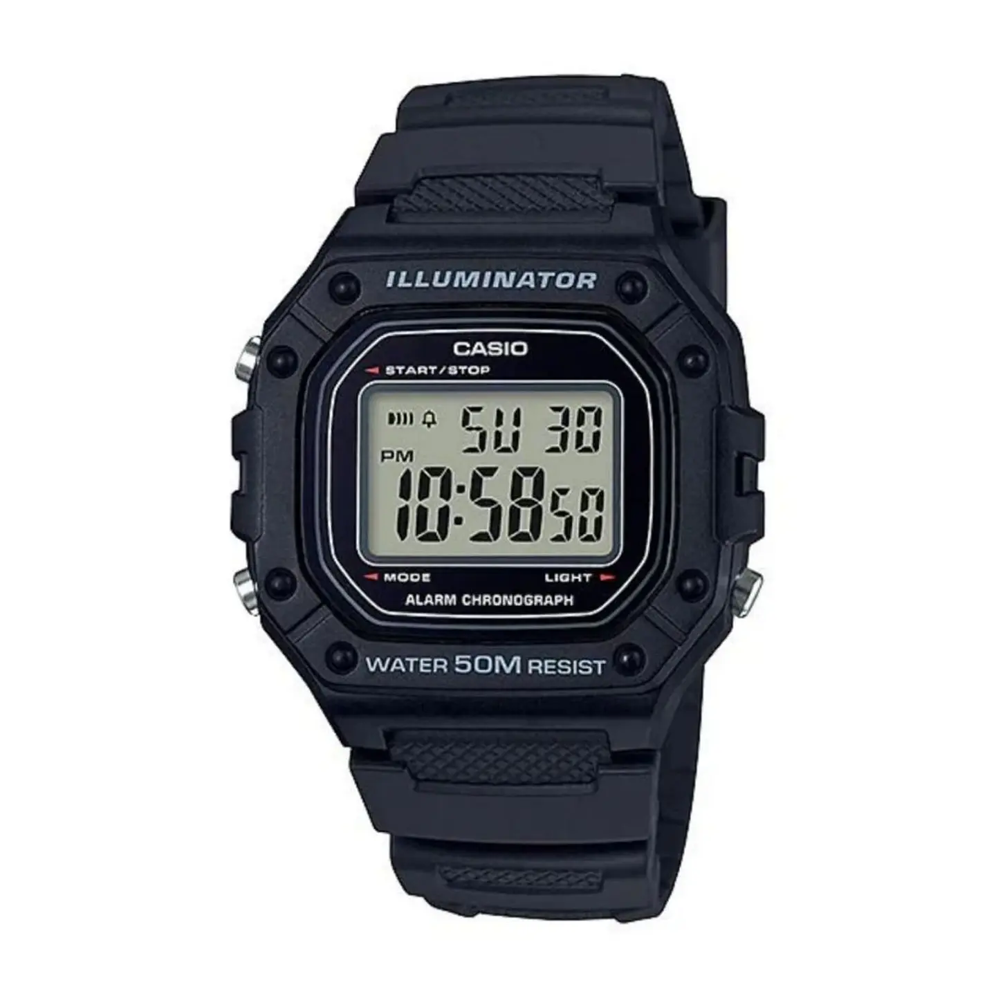 Reloj Digital Casio W_218H_1AV para Hombre en Resina Color Negro 1