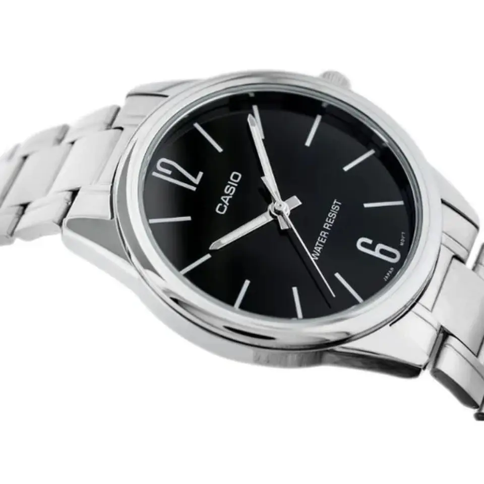 Reloj Analogo Casio MTPV005D_1B Para Hombre en Acero Color Plateado 3