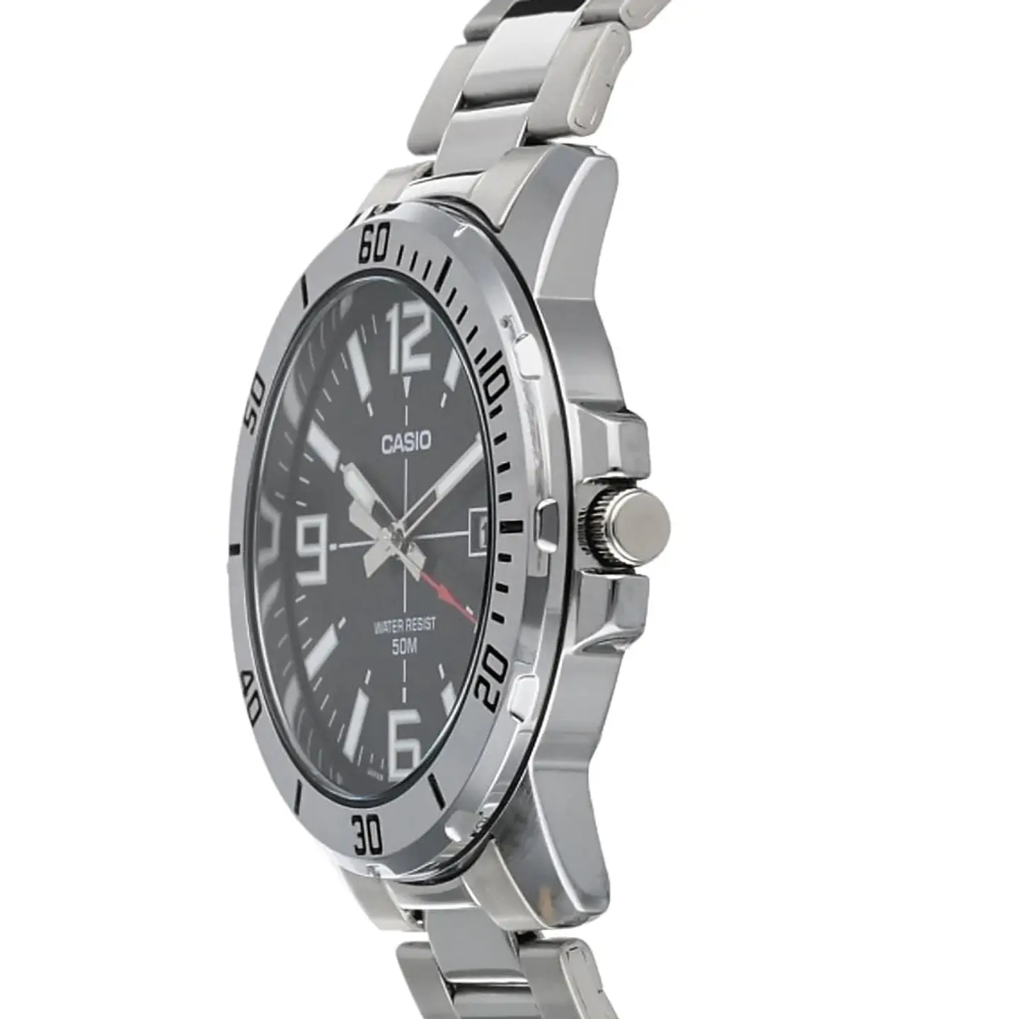 Reloj Analogo Casio MTP-VD01D-1BVUDF Para Hombre en Acero Color Plateado 3