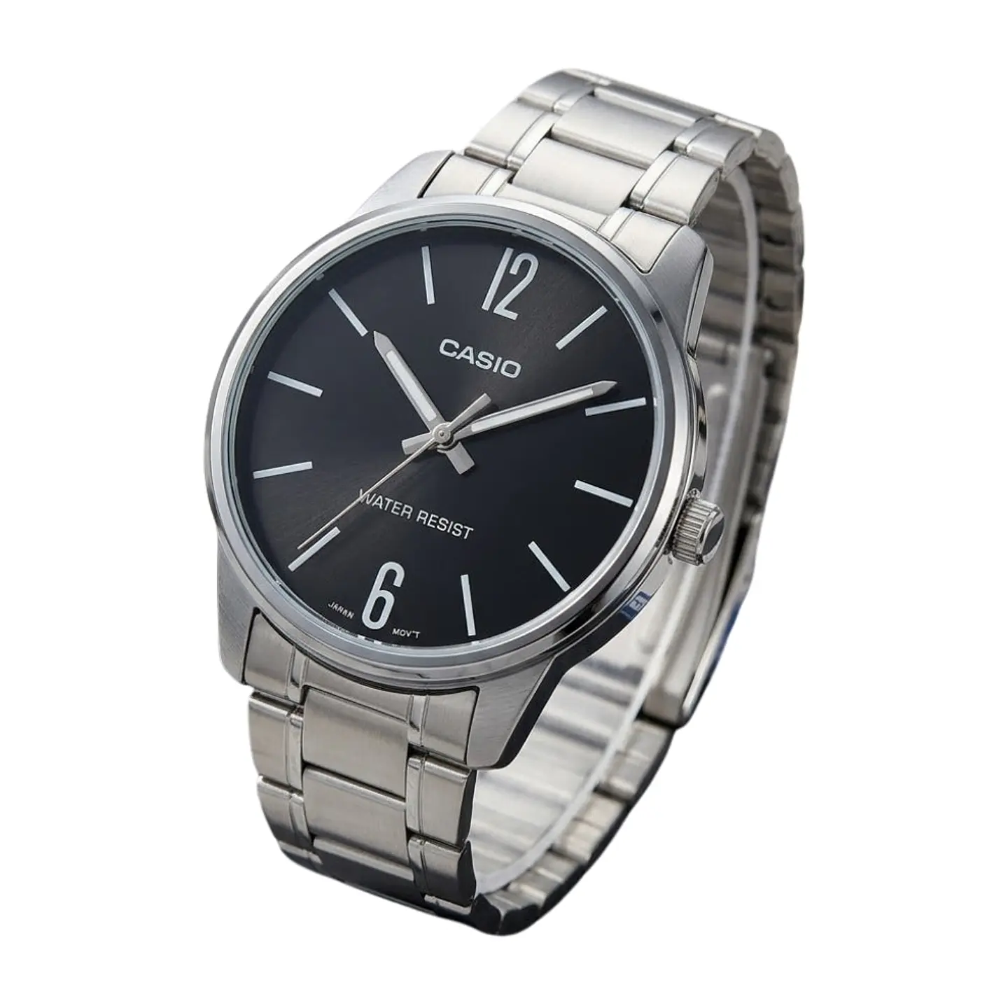 Reloj Analogo Casio MTPV005D_1B Para Hombre en Acero Color Plateado 4