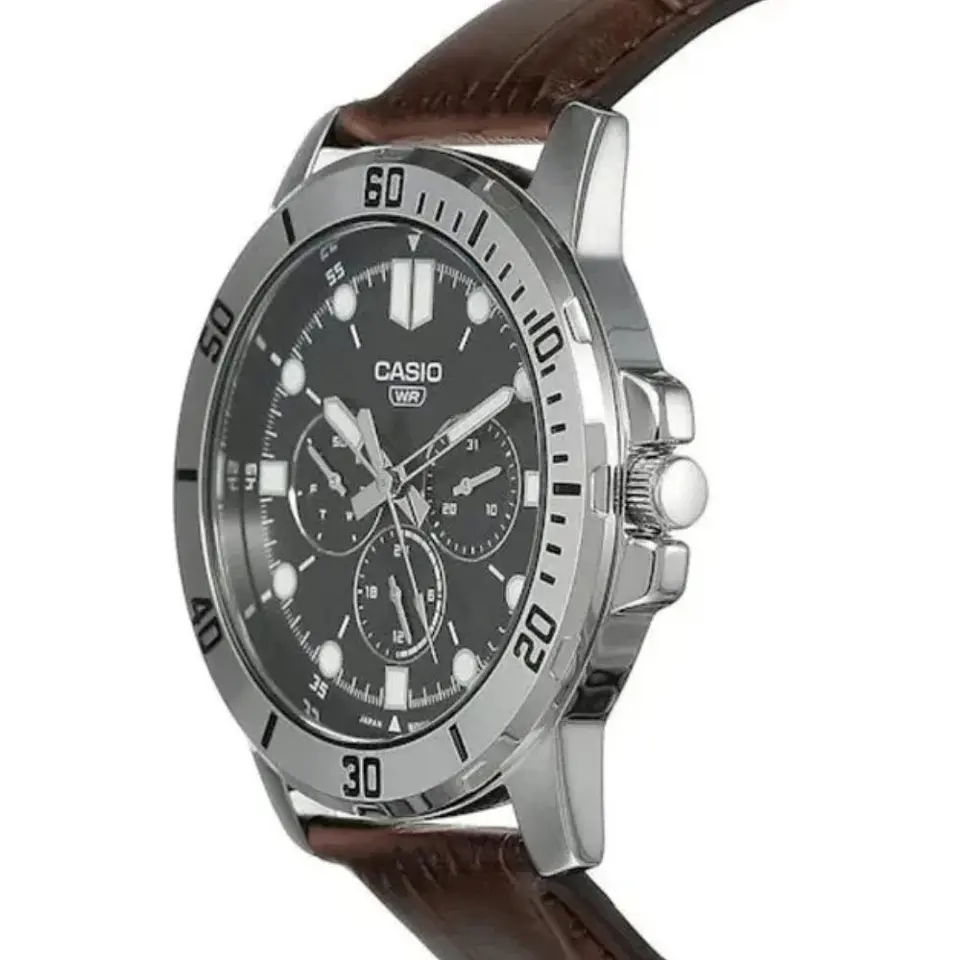 Reloj Analogo Casio MTP-VD300L-1EUDF Para Hombre en Acero Color Plateado 3