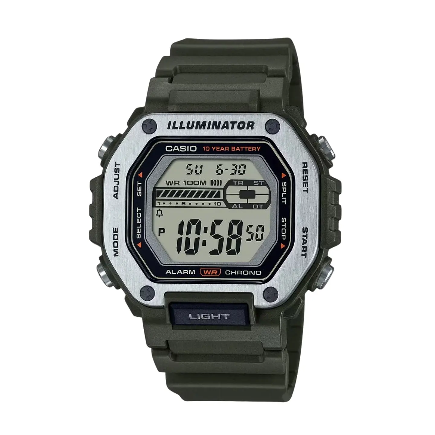 Reloj Digital Casio MWD-110H-3AVDF para Hombre en Resina Color Verde 1