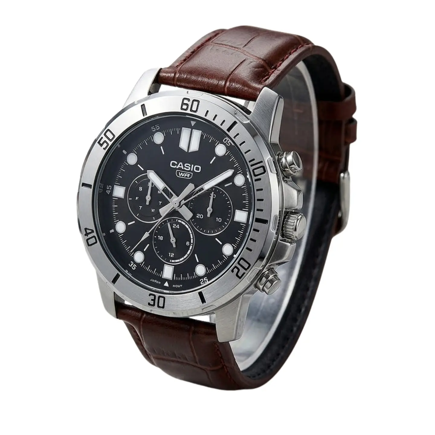 Reloj Analogo Casio MTP-VD300L-1EUDF Para Hombre en Acero Color Plateado 4