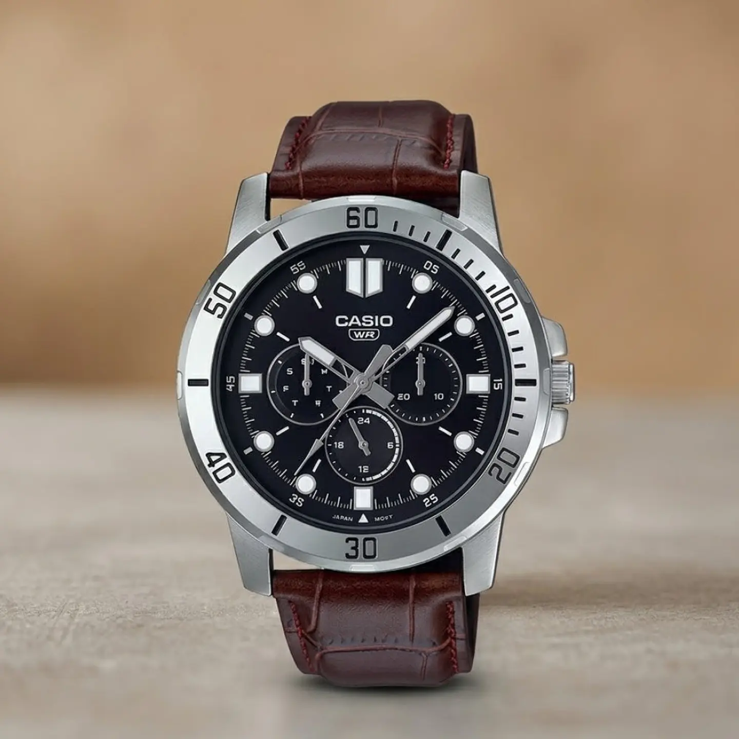 Reloj Analogo Casio MTP-VD300L-1EUDF Para Hombre en Acero Color Plateado 5