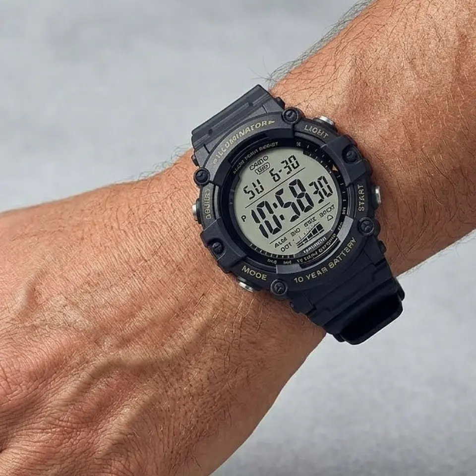 Reloj Digital Casio AE1500WHX-1AVDF Para Hombre en Resina Color Negro 6