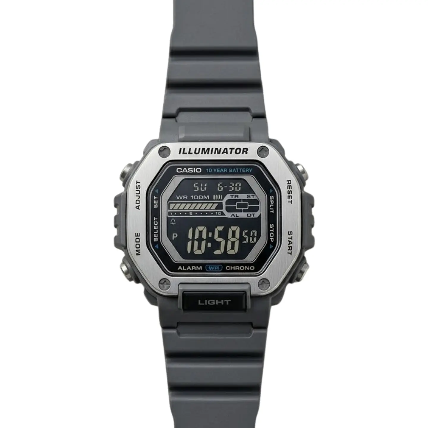 Reloj Digital Casio MWD-110H-8BVDF Para Hombre en Resina Color Negro 4