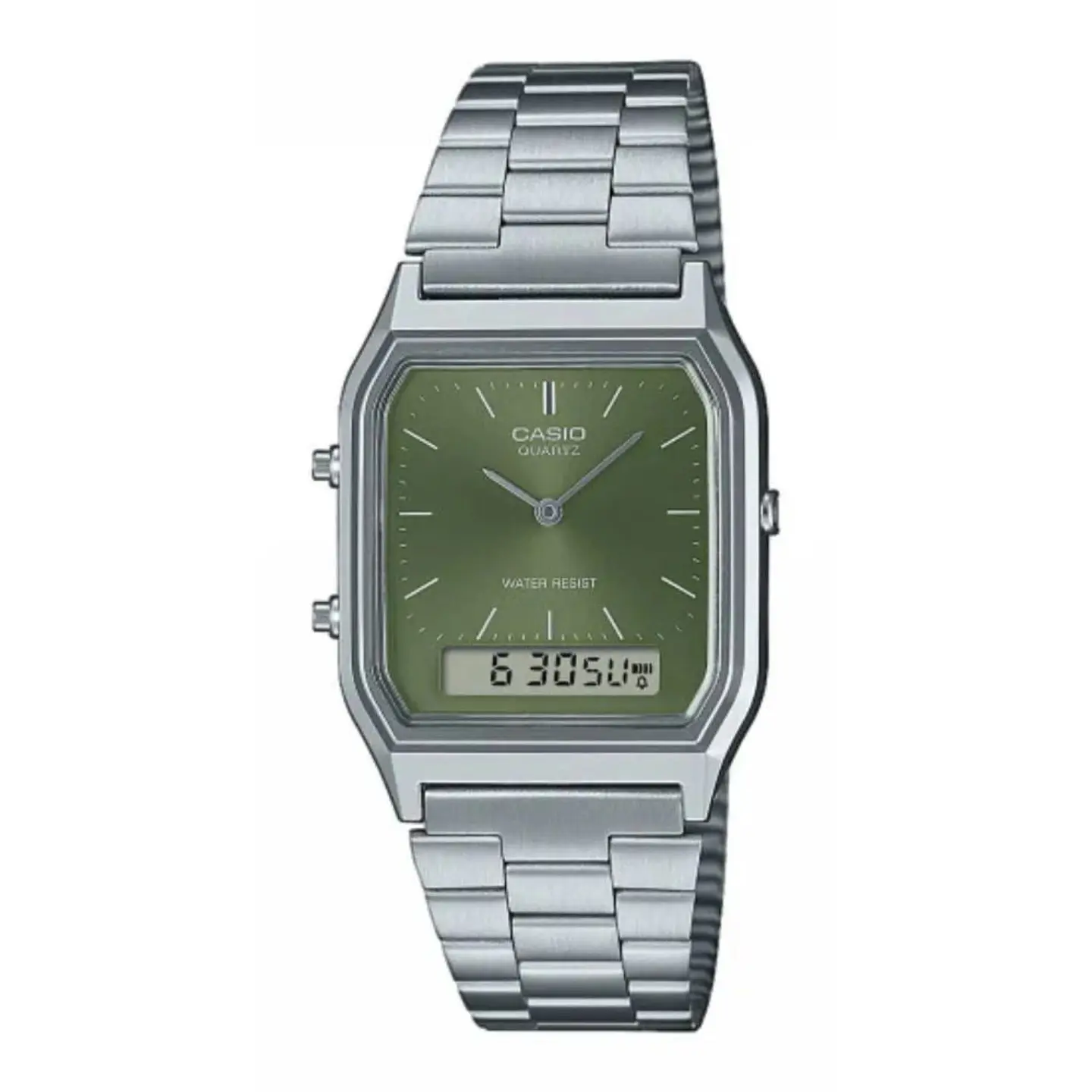 Reloj Digital - Analogo Casio AQ-230A-3AMQYDF Unisex en Acero Color Plateado 1