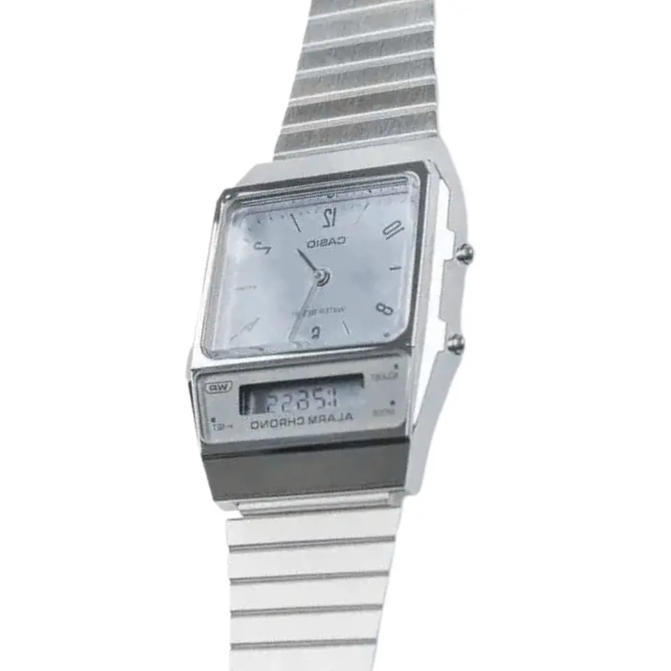 Reloj Digital - Analogo Casio AQ-800E-7A2DF Para Hombre en Acero Color Plateado 4