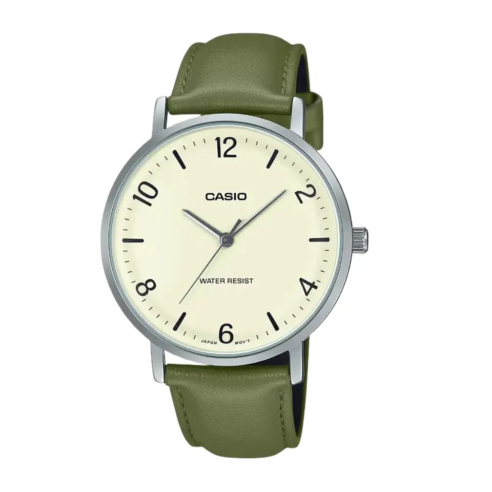 Reloj Analogo Casio MTP-VT03L-7BDF Para Hombre en Acero Color Verde 1
