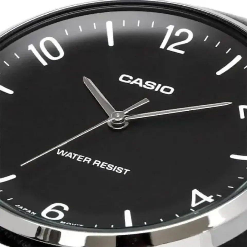 Reloj Analogo Casio MTP-VT03L-1BDF Para Hombre en Acero Color Negro 4