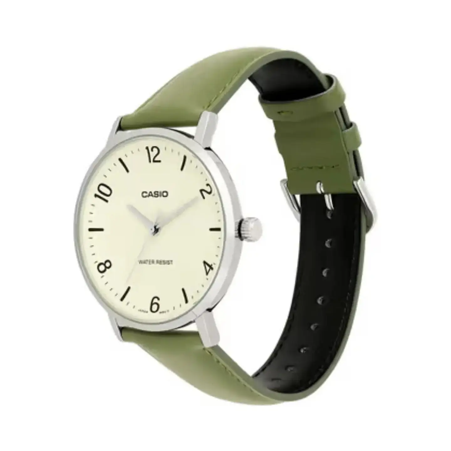 Reloj Analogo Casio MTP-VT03L-7BDF Para Hombre en Acero Color Verde 4