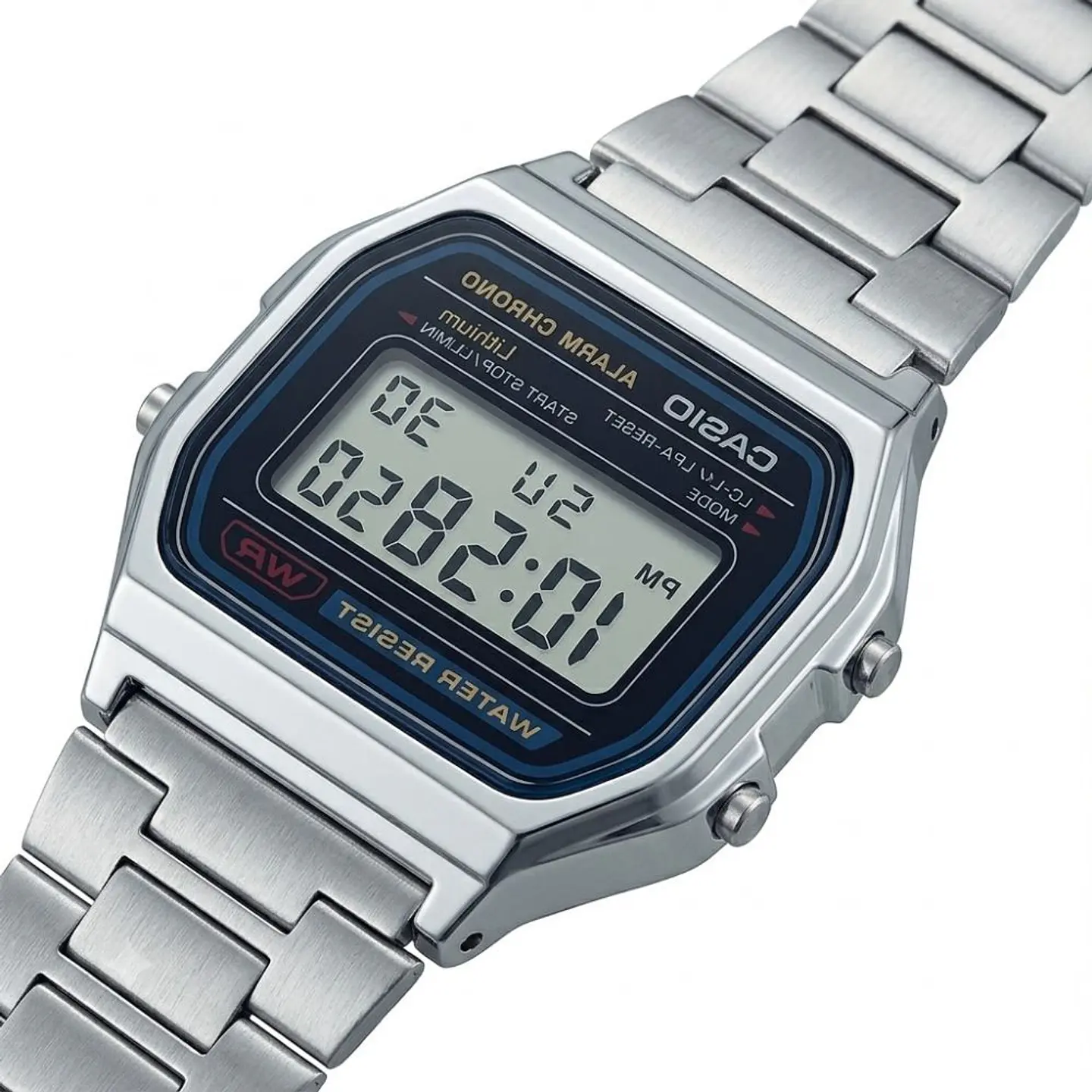 Reloj Digital Casio A158WEA-2DF Unisex en Acero Color Plateado 4