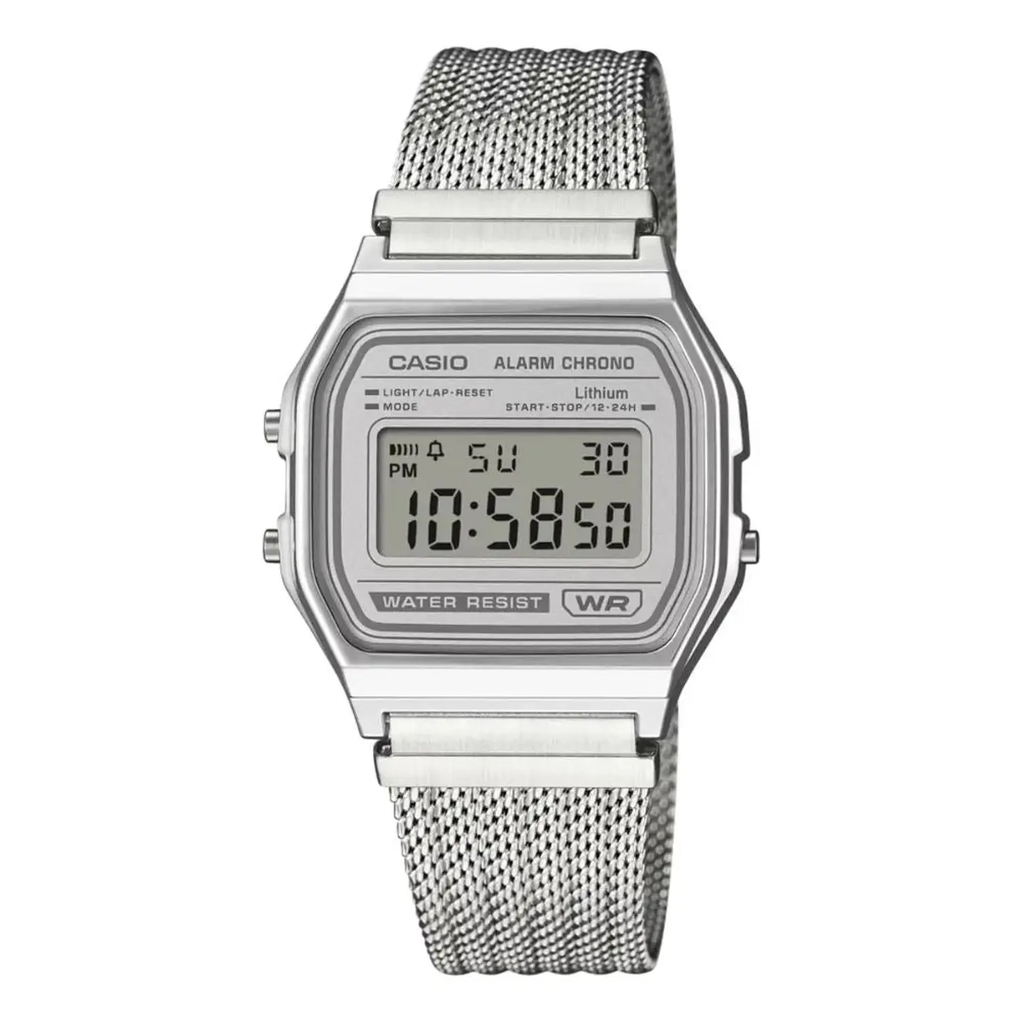 Reloj Digital Casio A158WEA-7DF Mujer en Acero Color Plateado 1