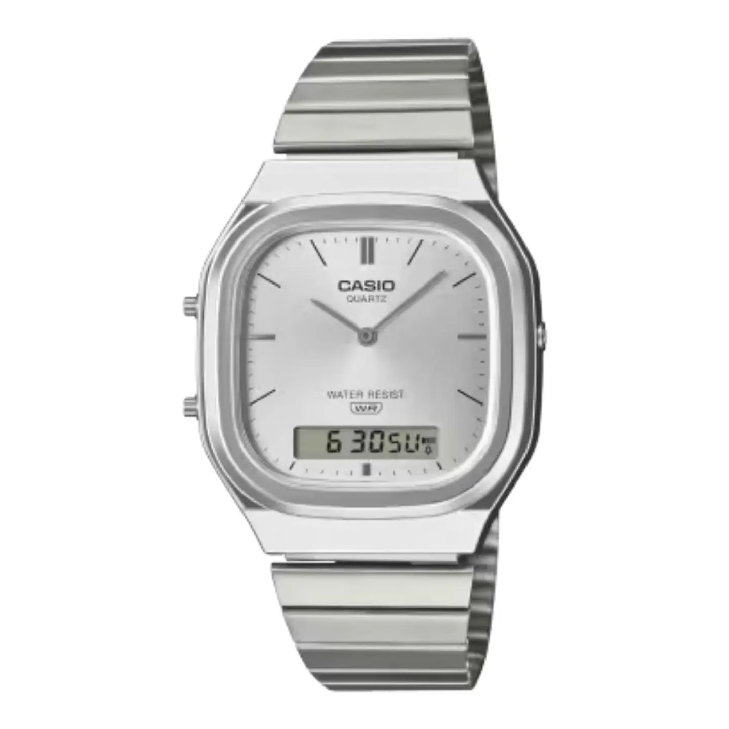 Reloj Digital - Analogo Casio AQ-240E-7ADF Unisex en Acero Color Plateado 1