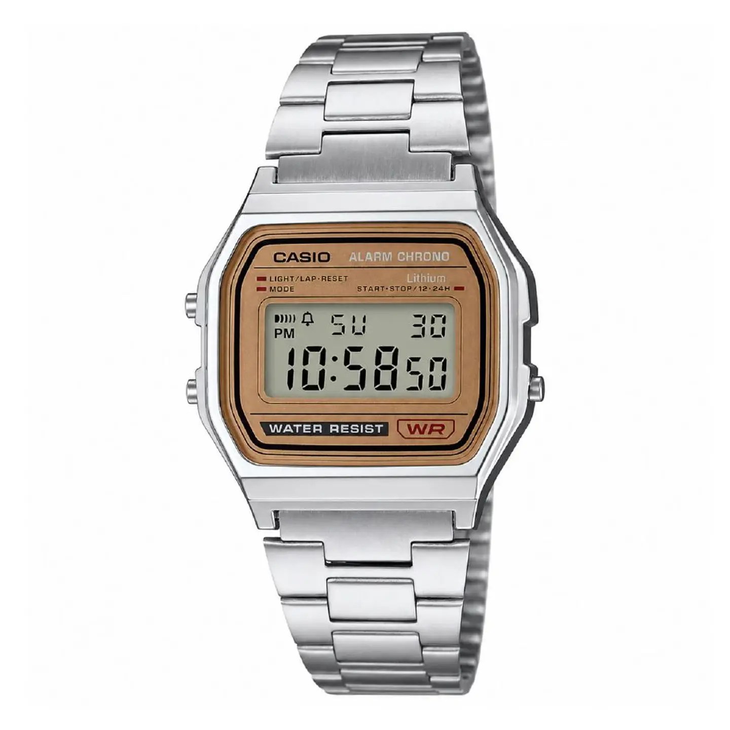 Reloj Digital Casio A158WEA-9DF Para Mujer en Acero Color Plateado 1