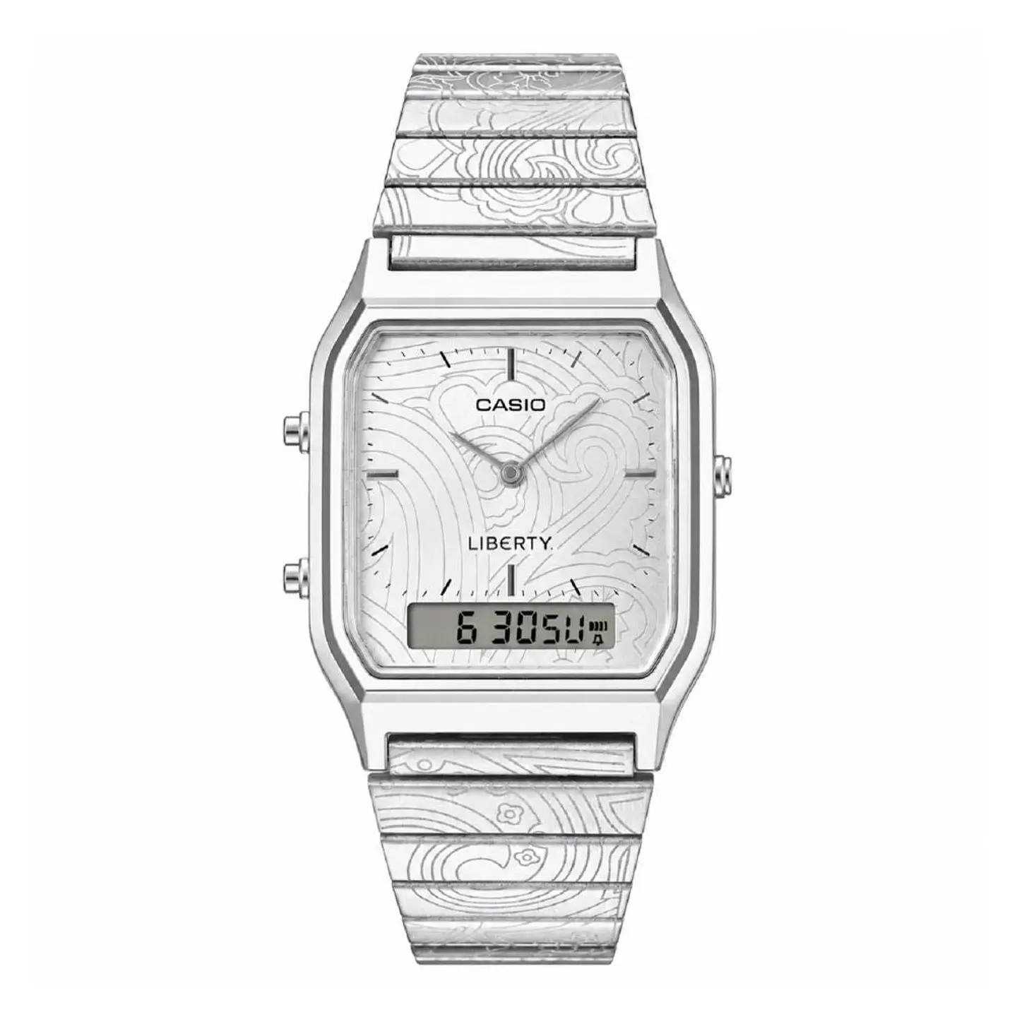 Reloj Digital - Analogo Casio AQ-230ELT-7ADR Unisex en Acero Color Plateado 1
