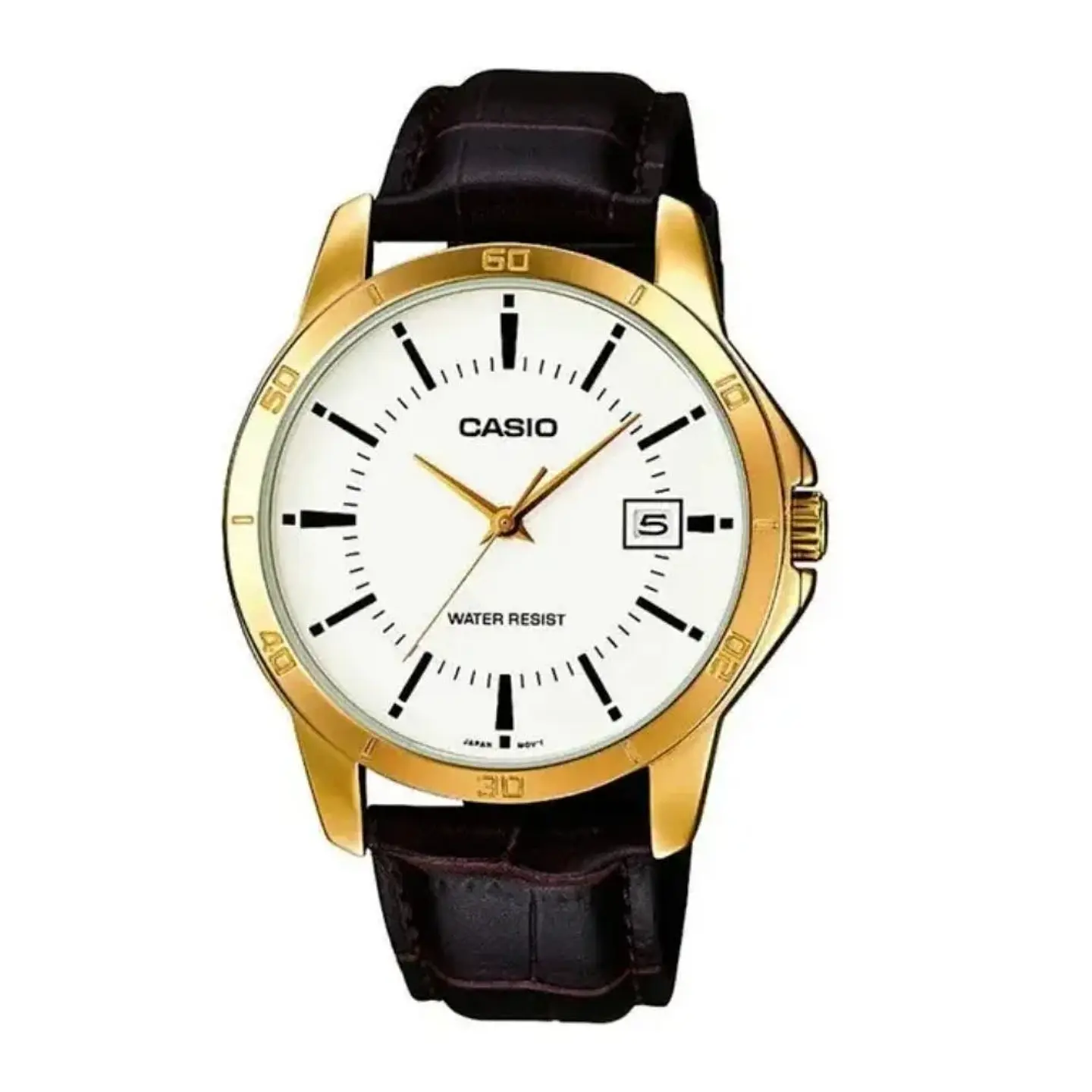 Reloj Analogo Casio MTP-V004GL-7AUDF Para Hombre en Acero Color Dorado 1