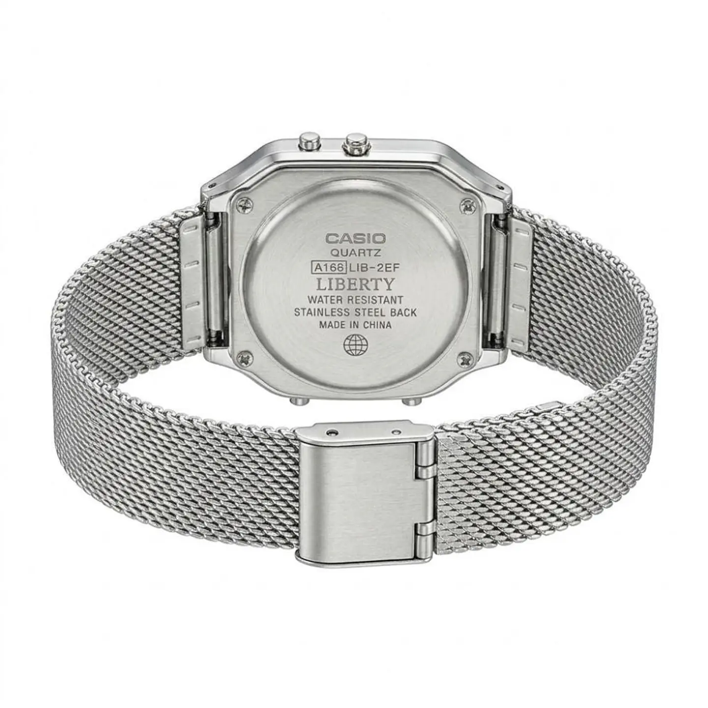 Reloj Digital - Analogo Casio AQ-230EM-7ADF Para Hombre en Acero Color Plateado 2