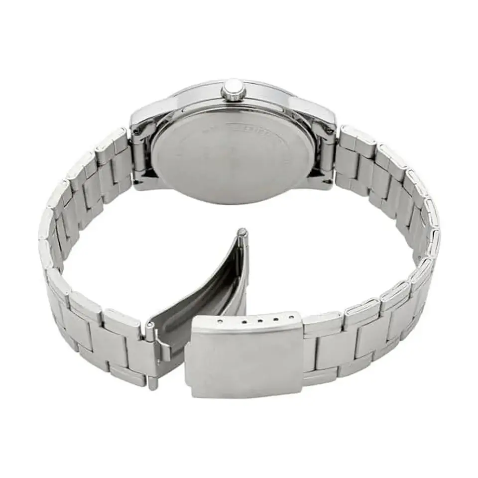Reloj Analogo Casio MTP_V001D_1B Para Hombre en Acero Color Plateado 2