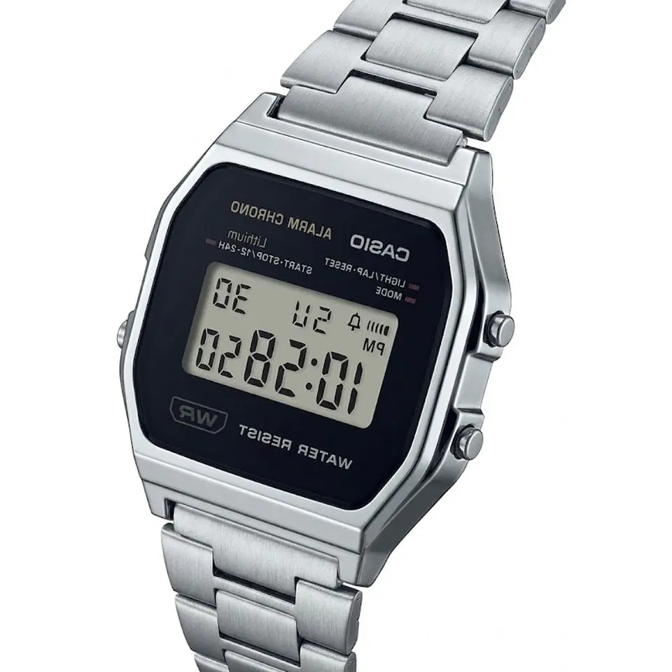 Reloj Digital Casio A158WEA-1DF Unisex en Acero Color Plateado 4