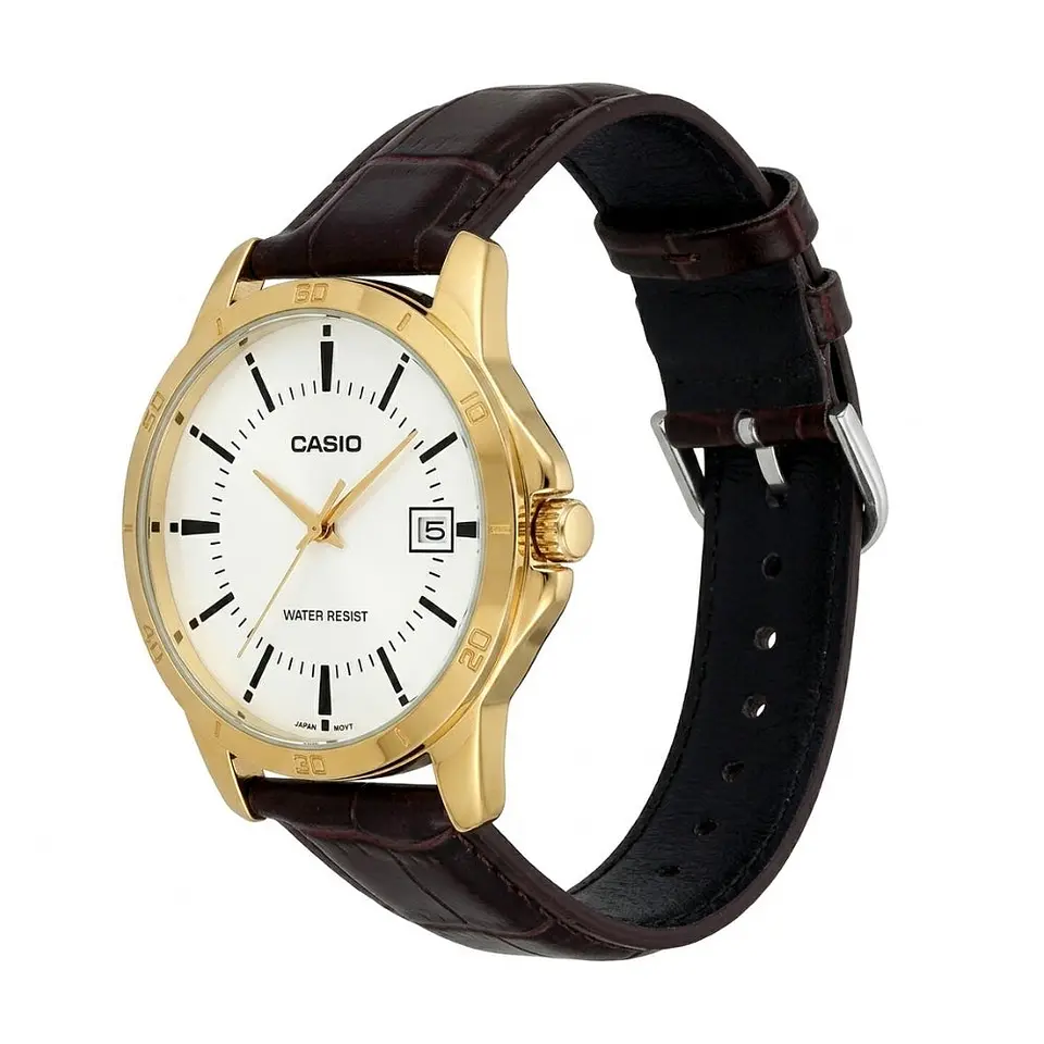 Reloj Analogo Casio MTP-V004GL-7AUDF Para Hombre en Acero Color Dorado 4