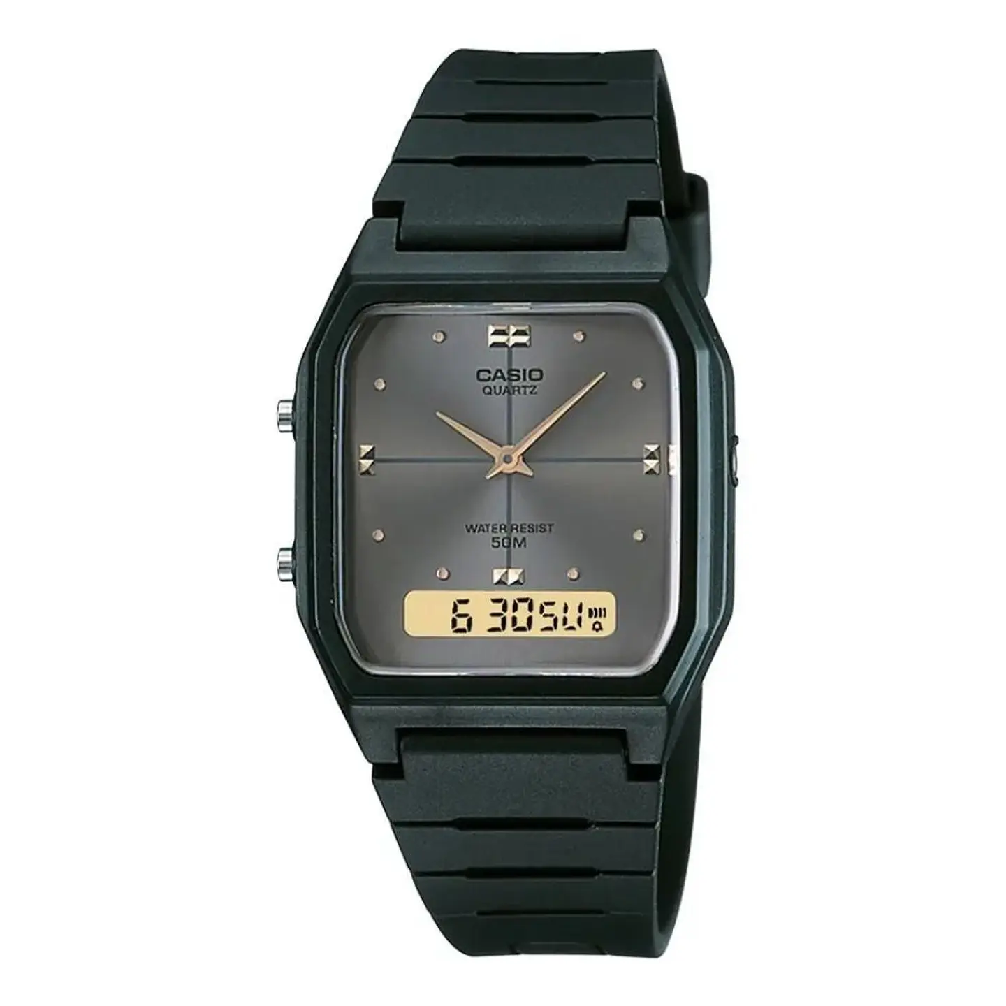 Reloj Digital - Analogo Casio AW-48HE-8AV Para Hombre en Acero Color Negro 1