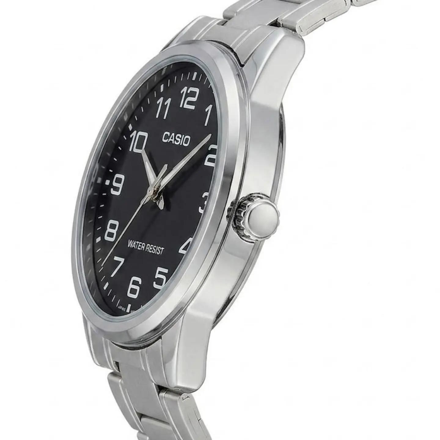 Reloj Analogo Casio MTP_V001D_1B Para Hombre en Acero Color Plateado 4