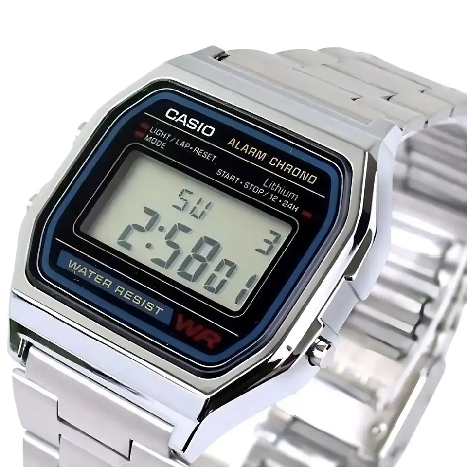 Reloj Digital Casio A_159W_N1 Unisex en Acero Color Plateado 4