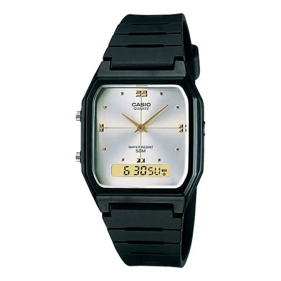 Reloj Digital - Analogo Casio AW-48HE-7AV Para Hombre en Acero Color Negro 1