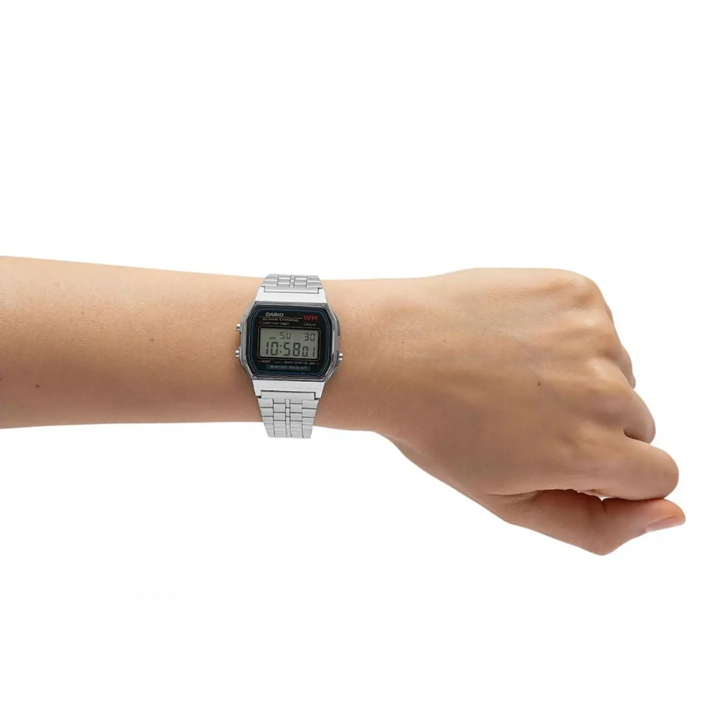 Reloj Digital Casio A_159W_N1 Unisex en Acero Color Plateado 5