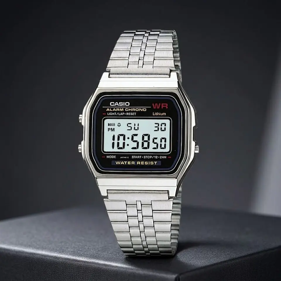 Reloj Digital Casio A_159W_N1 Unisex en Acero Color Plateado 6